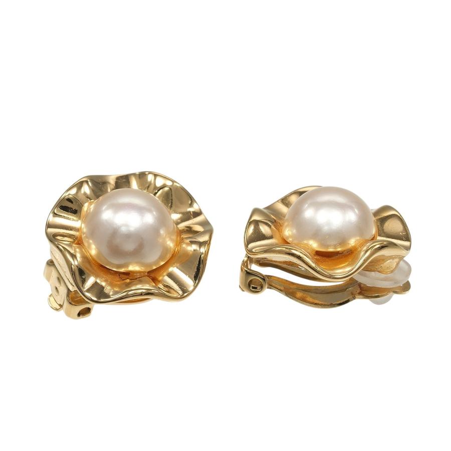 ニナリッチ NINA RICCI イヤリング 金メッキ フェイクパール 約13.7g 