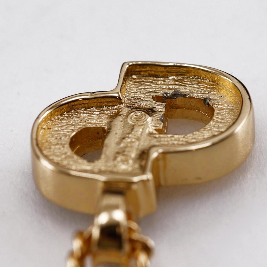 Dior クリスチャンディオール CDロゴ ネックレス 金メッキ×ライン