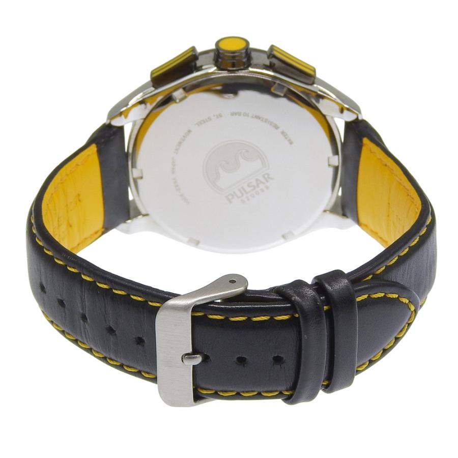 SEIKO（セイコー） PULSAR パルサー VK63-X001 腕時計 SS×レザー 黒 