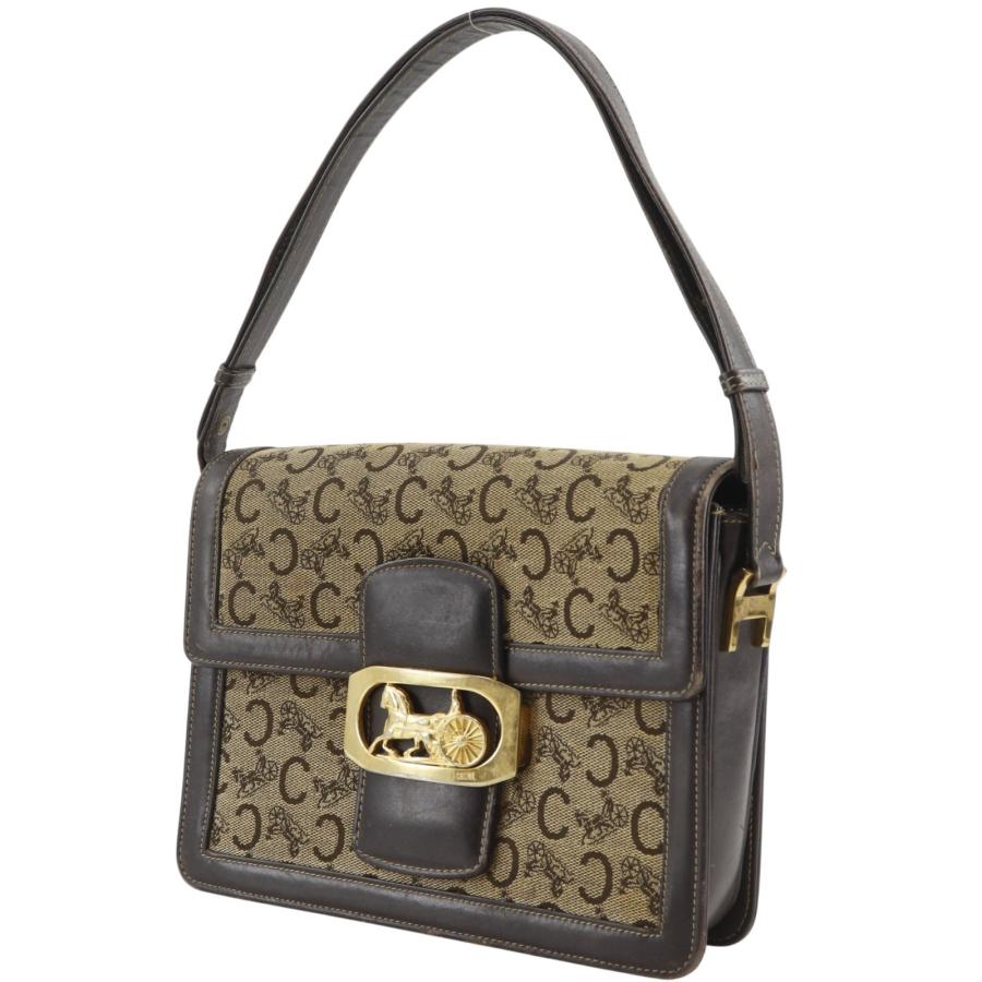 CELINE（セリーヌ） Cマカダム 馬車金具 オールドセリーヌ ショルダー 