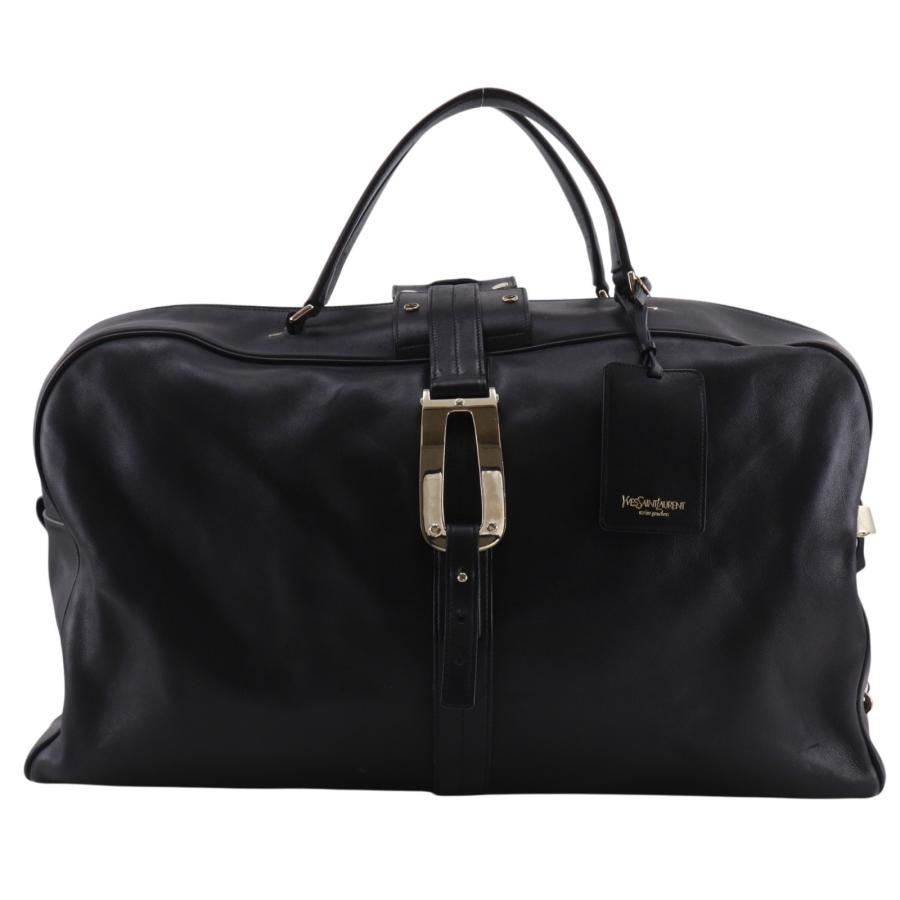Yves Saint Laurent（イヴ・サンローラン） ボストンバッグ レザー 黒 