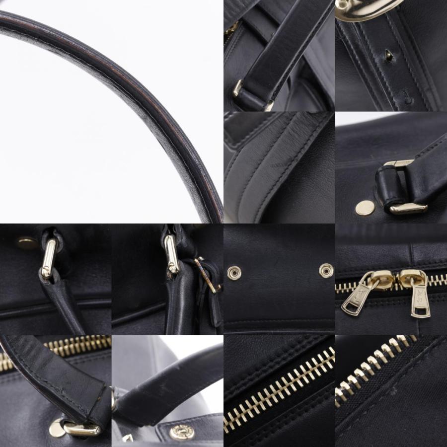 Yves Saint Laurent（イヴ・サンローラン） ボストンバッグ レザー 黒