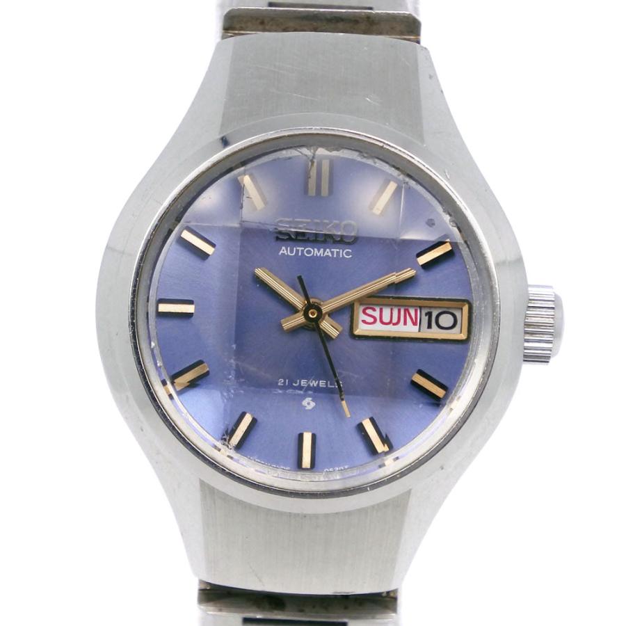 【SEIKO】セイコー Joy ful  ジョイフル 21JEWELS デイデイト 稼働品 2706-0160 ステンレススチール 自動巻き レディース ブルー文字盤 腕時計 SEIKO（セイコー） Joy ful ジョイフル 21JEWELS デイデイト 稼働品