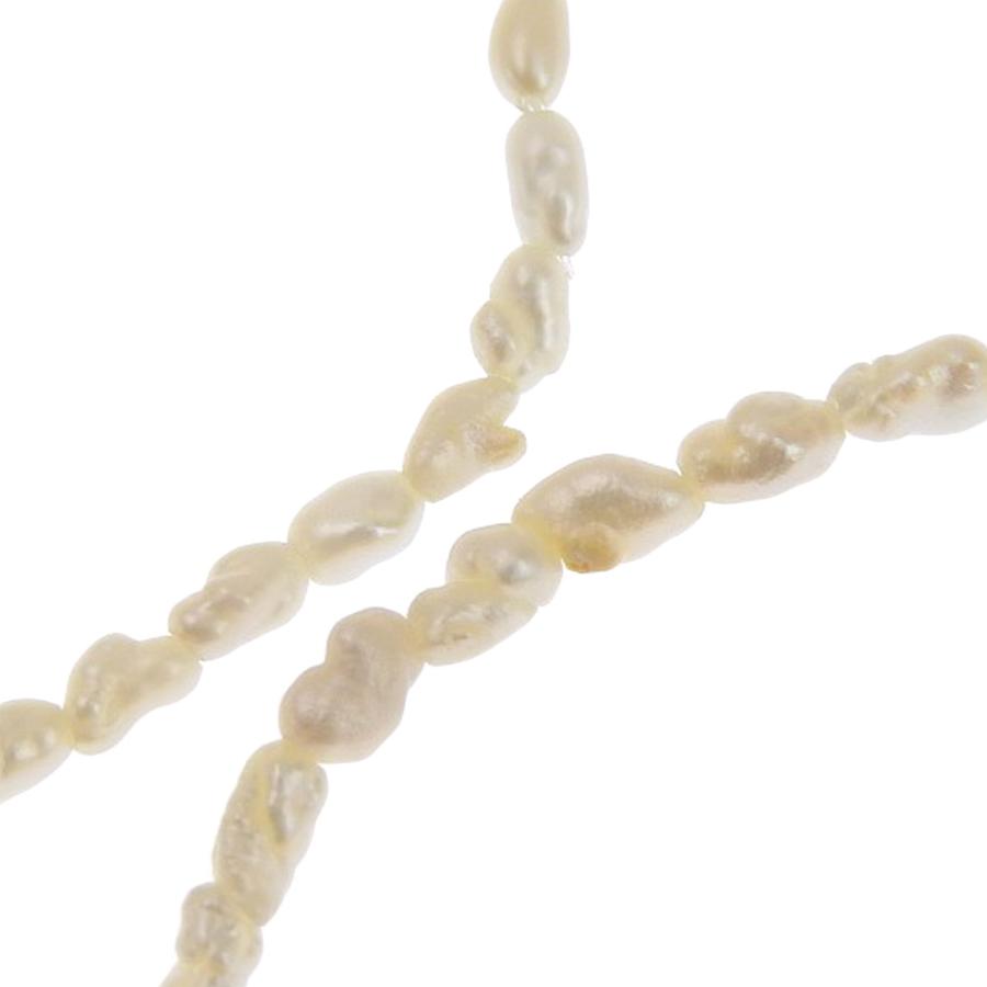 バロックベビーパール 7連 ネックレス2.0〜3.0mm 真珠×シルバー  