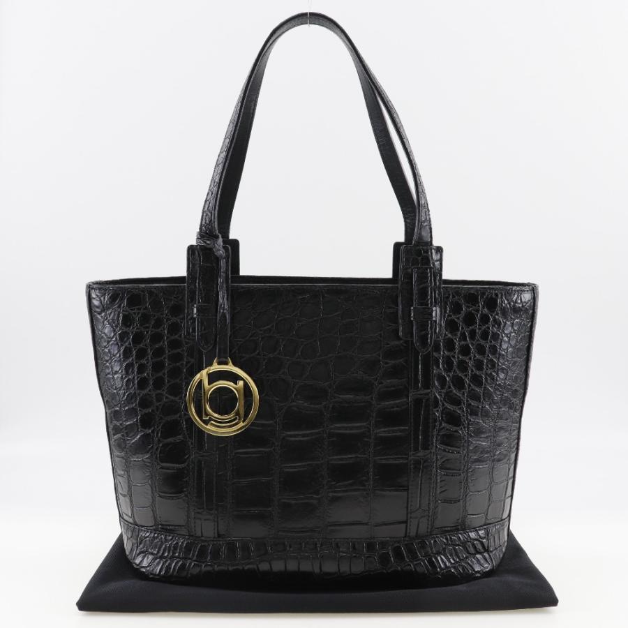 BEAUGRAND ボーグラン トート ボストン バッグ マットクロコダイル 黒