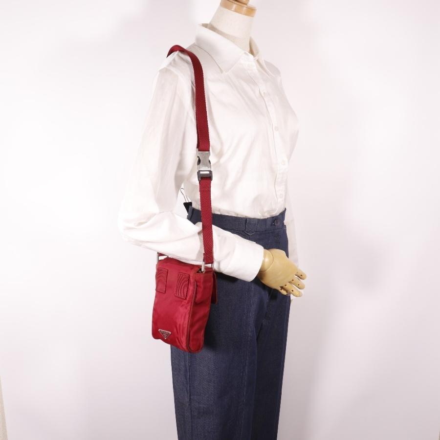 【PRADA】プラダ 2WAYウエストバッグ MV583 ナイロン CERISE 赤 レディース ショルダーバッグ PRADA（プラダ） 2WAYウエストバッグ MV583 ショルダーバッグ ナイロン