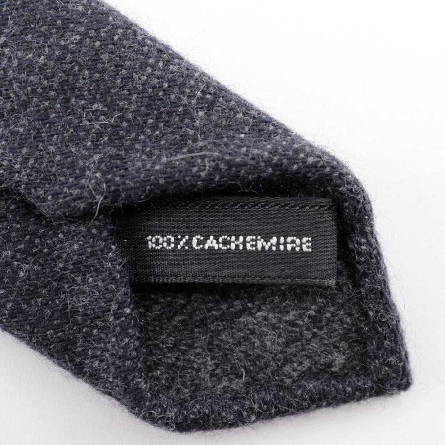 美品　エルメス　ネクタイ　黒・グレー　無地　ウール HERMES（エルメス） ネクタイ TIE メンズ フランス製 シルク H柄