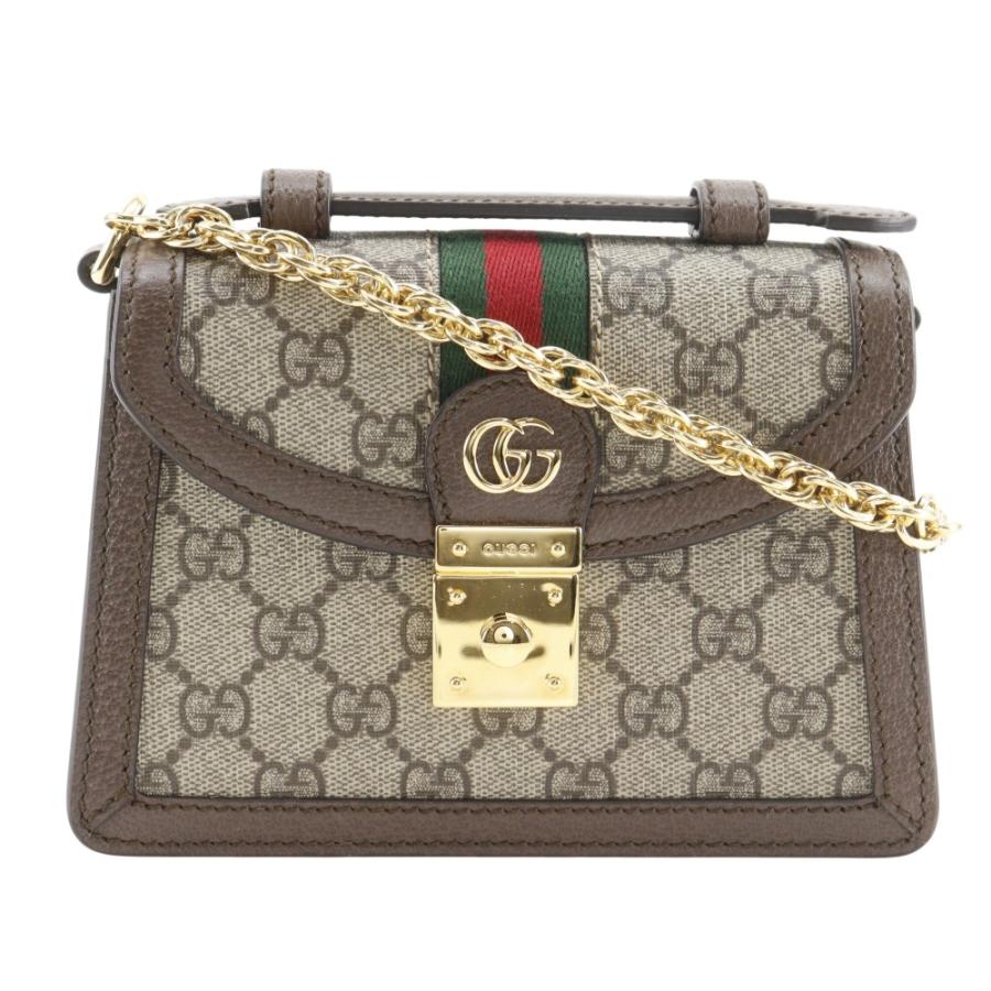 【GUCCI】グッチ オフィディア シェリーライン ミニチェーンショルダー 696180 GGスプリームキャンバス 茶 レディース ショルダーバッグ GUCCI（グッチ） オフィディア シェリーライン ミニチェーンショルダー