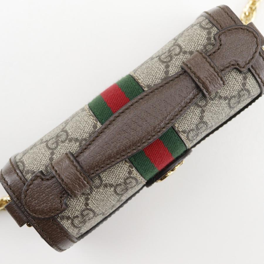 【GUCCI】グッチ オフィディア シェリーライン ミニチェーンショルダー 696180 GGスプリームキャンバス 茶 レディース ショルダーバッグ GUCCI（グッチ） オフィディア シェリーライン ミニチェーンショルダー
