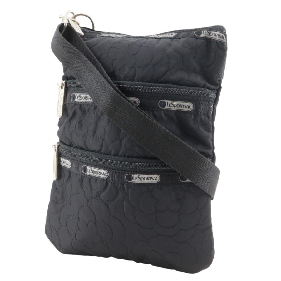 ✨新品未使用✨レスポートサック　2way ショルダーバッグ　フラワー　ブラック LeSportsac（レスポートサック） ポシェット フラワーステッチ