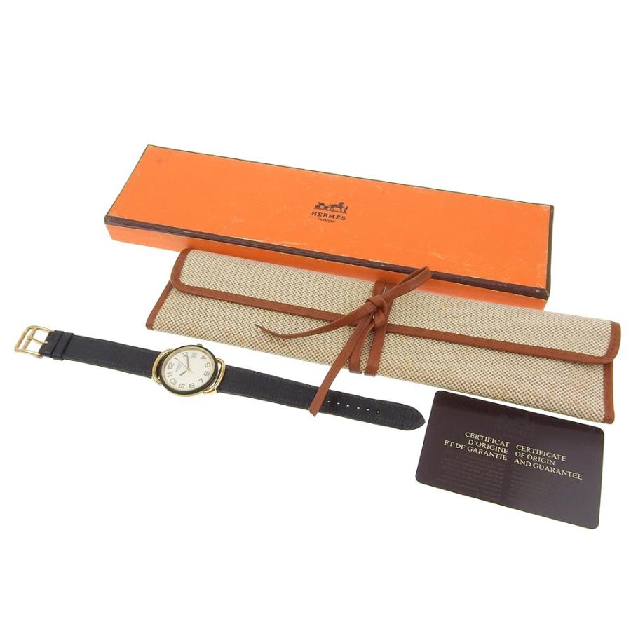 HERMES エルメス プルマン Z刻印 腕時計 SS×金メッキ×レザー HERMES エルメス プルマン Z刻印 腕時計 SS×金メッキ×レザー