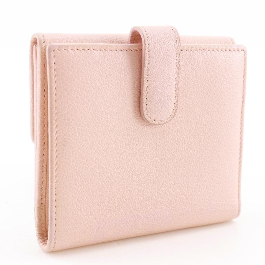 CHANEL（シャネル） カメリア 二つ折り財布 レザー ピンク レディース