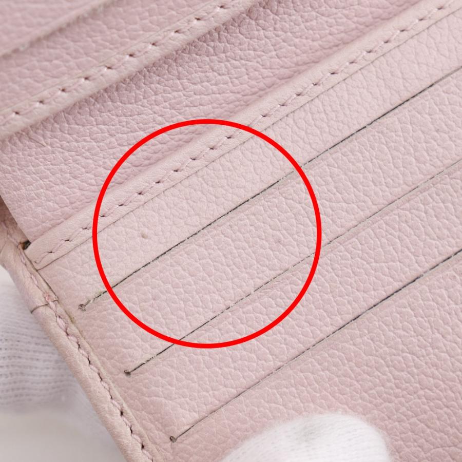 CHANEL（シャネル） カメリア 二つ折り財布 レザー ピンク レディース