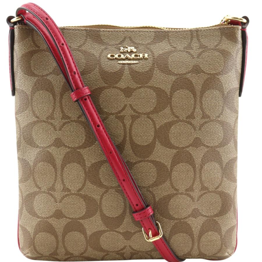 COACH（コーチ） シグネチャー F58309 ショルダーバッグ PVC 茶 
