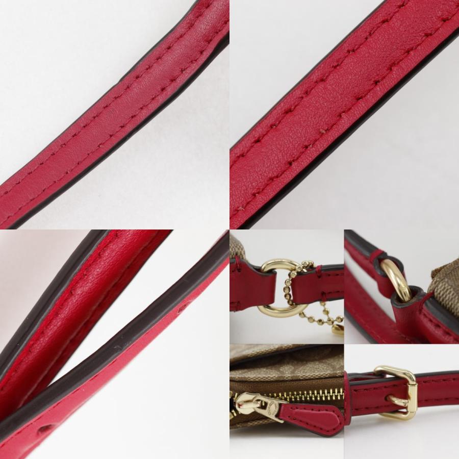 COACH（コーチ） シグネチャー F58309 ショルダーバッグ PVC 茶 