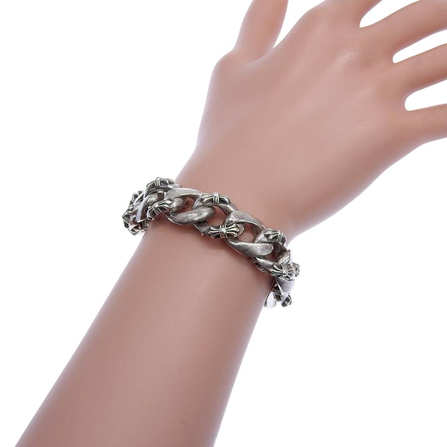 【CHROME HEARTS】クロムハーツ FANCY CHAIN LNK 13LINK シルバー925 約123.8g メンズ ブレスレット CHROME HEARTS クロムハーツ FANCY CHAIN LNK 13LINK ブレスレット