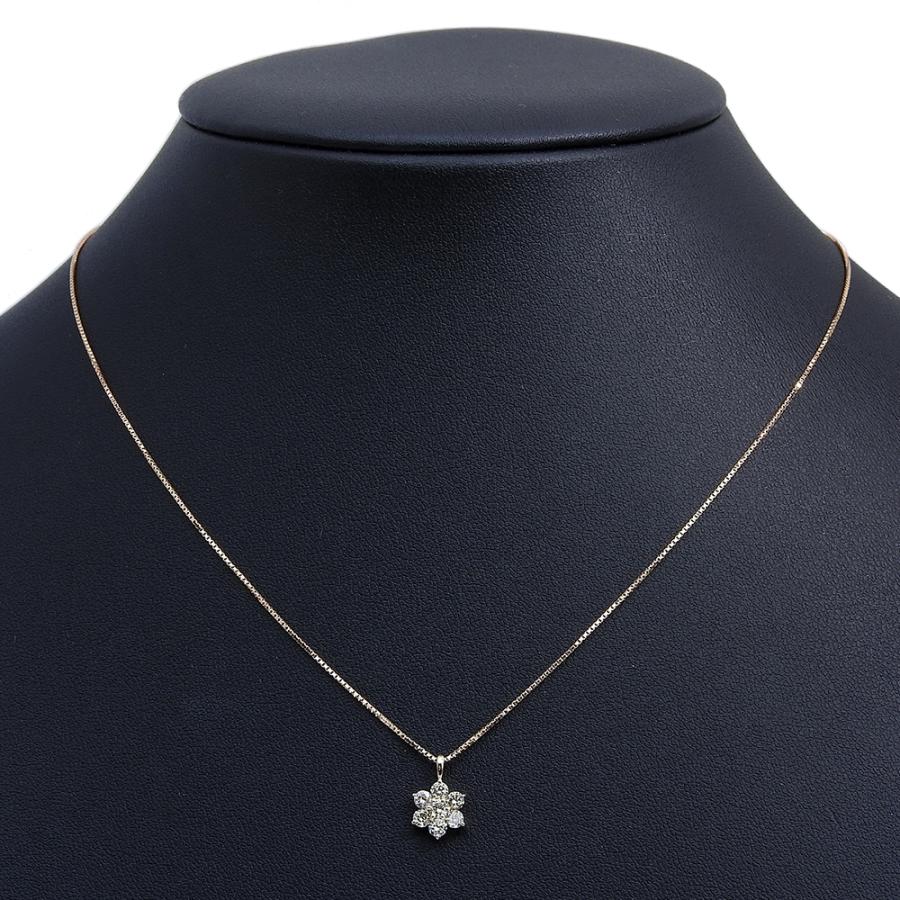 ESTELLE ネックレス フラワーモチーフ ESTELLE エステール フラワーモチーフ 0.36 ネックレス K18PG