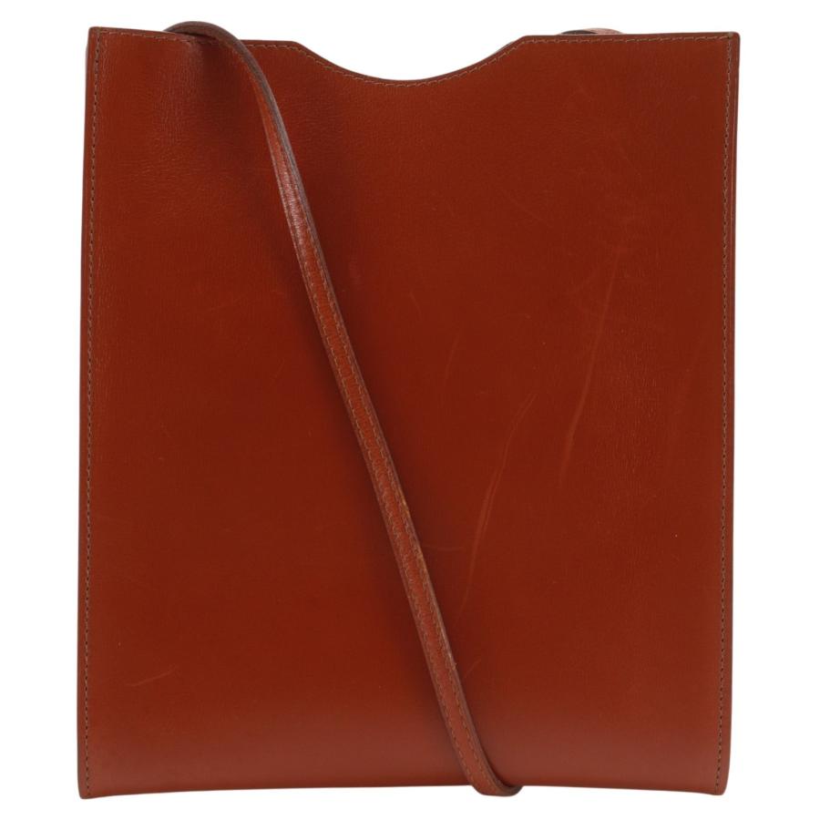 HERMES（エルメス） オメニトゥ ショルダーバッグ ボックスカーフ 赤茶 