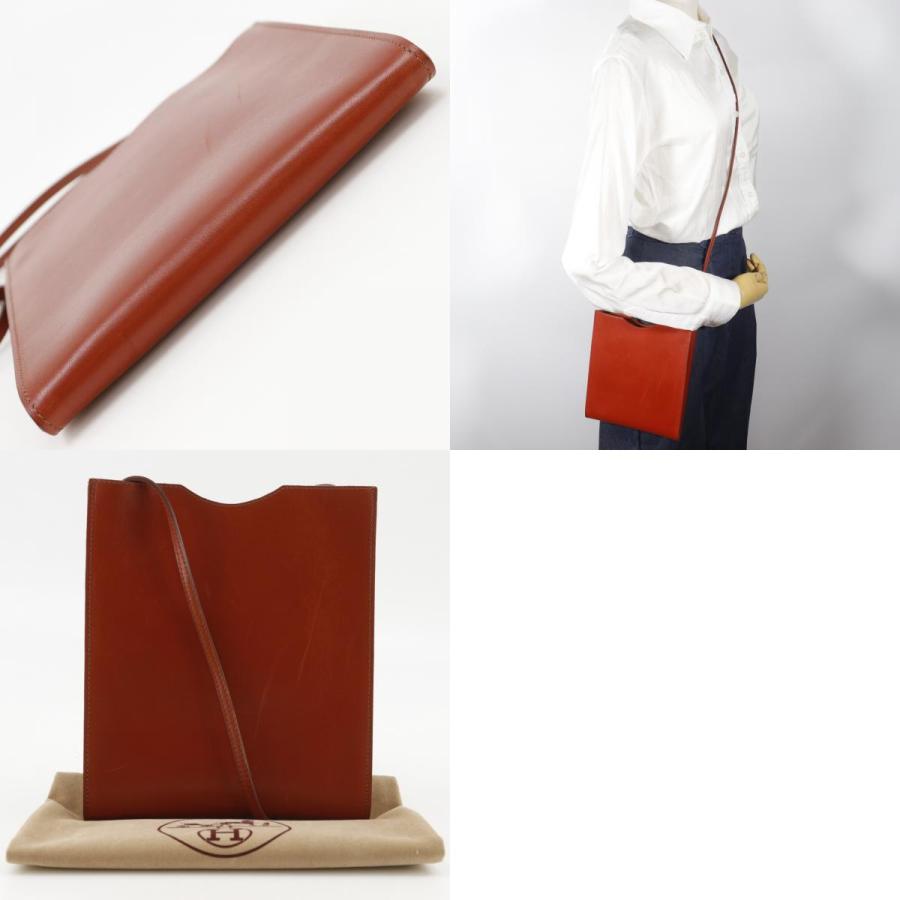 HERMES（エルメス） オメニトゥ ショルダーバッグ ボックスカーフ 赤茶 