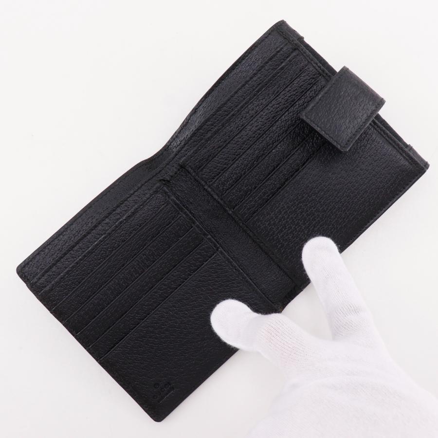 GUCCI（グッチ） 154117 二つ折り財布 GGキャンバス 黒 ユニセックス