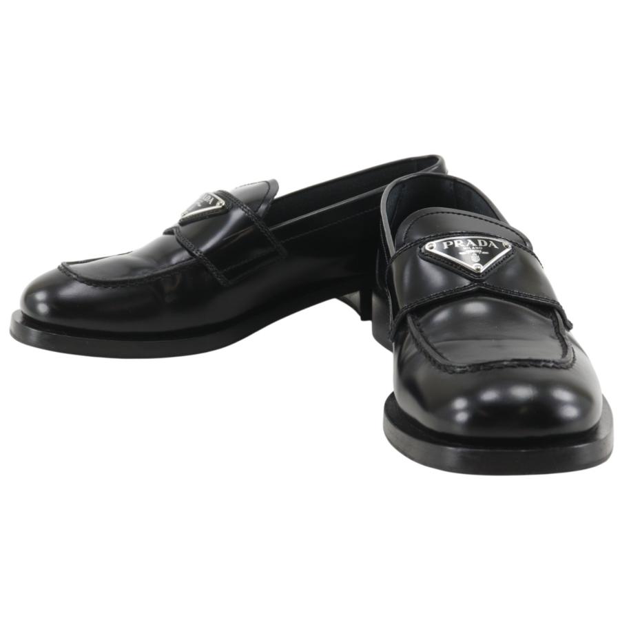 PRADA（プラダ） ブラッシュドローファー トライアングルロゴ 
