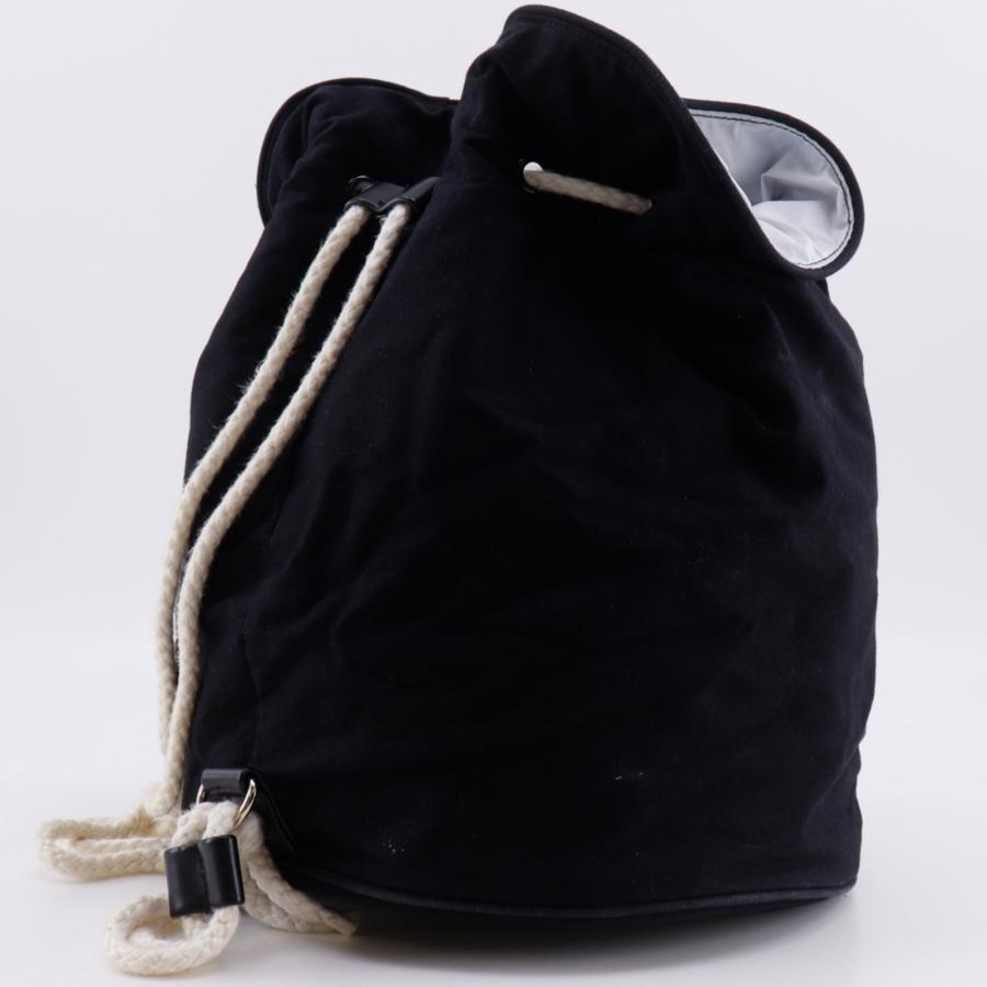 CHANEL（シャネル） プールバッグ ロゴ ショルダーバッグ コットン 黒