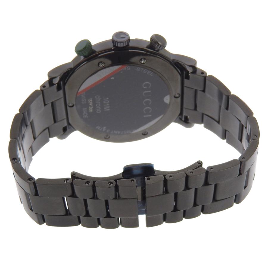 GUCCI（グッチ） Gクロノ 101M 腕時計 SS ブラック クオーツ クロノ