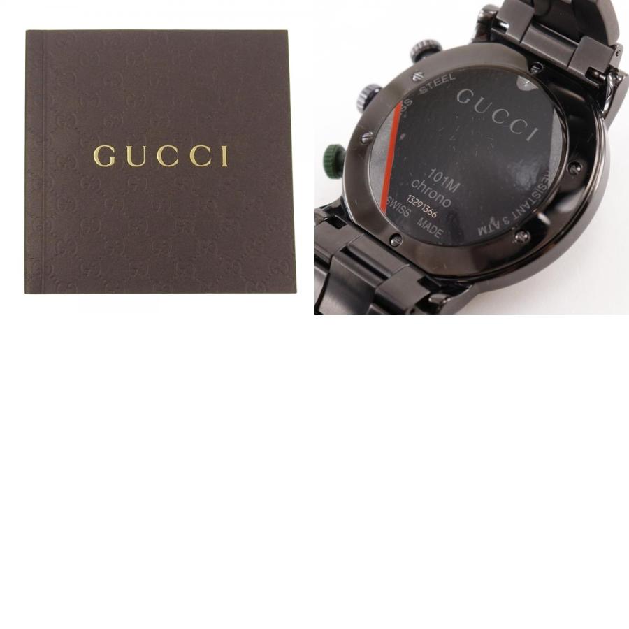 GUCCI（グッチ） Gクロノ 101M 腕時計 SS ブラック クオーツ クロノ