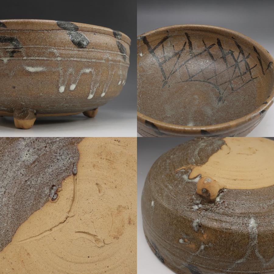 ♥骨董品 　唐津焼　 鉢 　大きく割れています　骨董　古玩 唐津焼 北大路泰嗣 造 唐津鉢 ( 北大路魯山人 孫 ) 骨董品 陶磁器 _