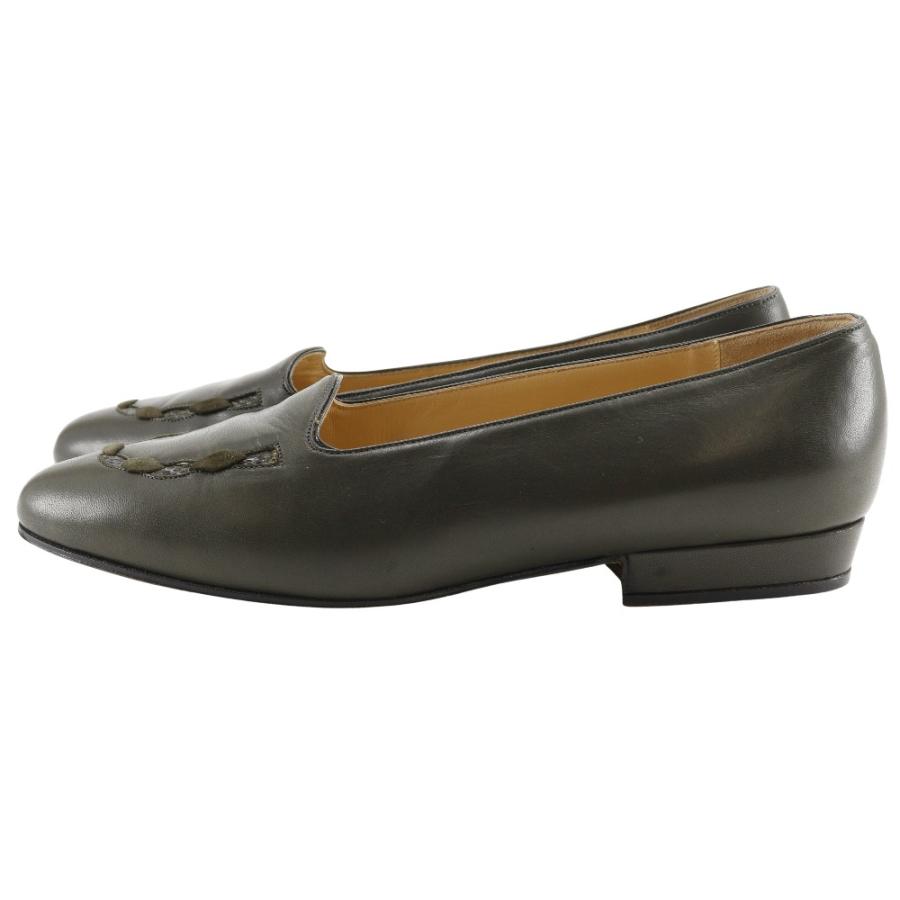 GUCCI グッチ ローファー パンプス レザー 茶 レディース【S132725770】中古_1