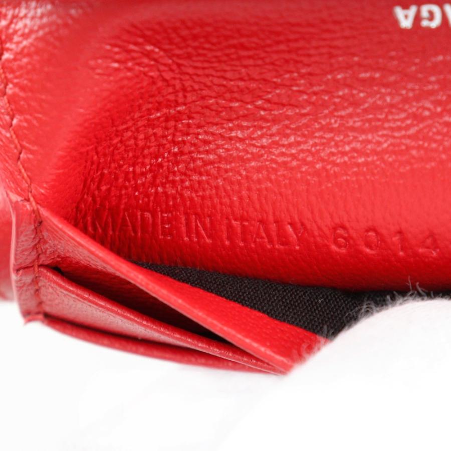 BALENCIAGA（バレンシアガ） BBロゴ 601474 二つ折り財布 レザー 赤