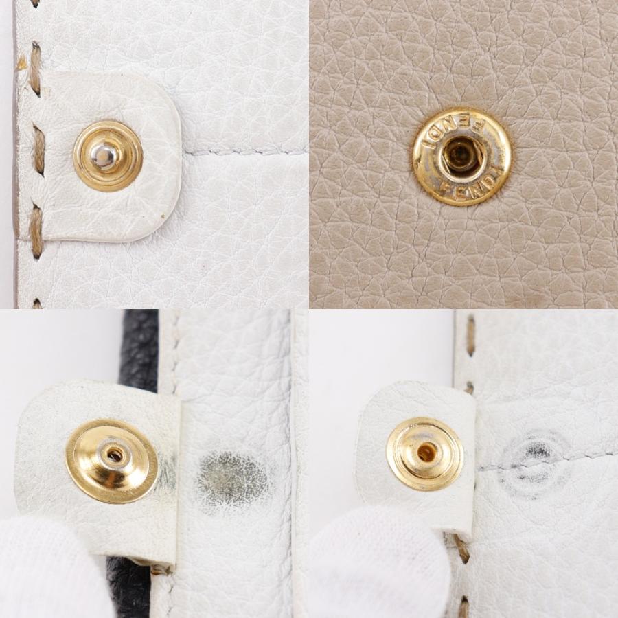 【FENDI】フェンディ セレリア Wホック2つ折り 8M0144 レザー グレー レディース 長財布 FENDI（フェンディ） セレリア Wホック2つ折り 8M0144 長財布 レザー