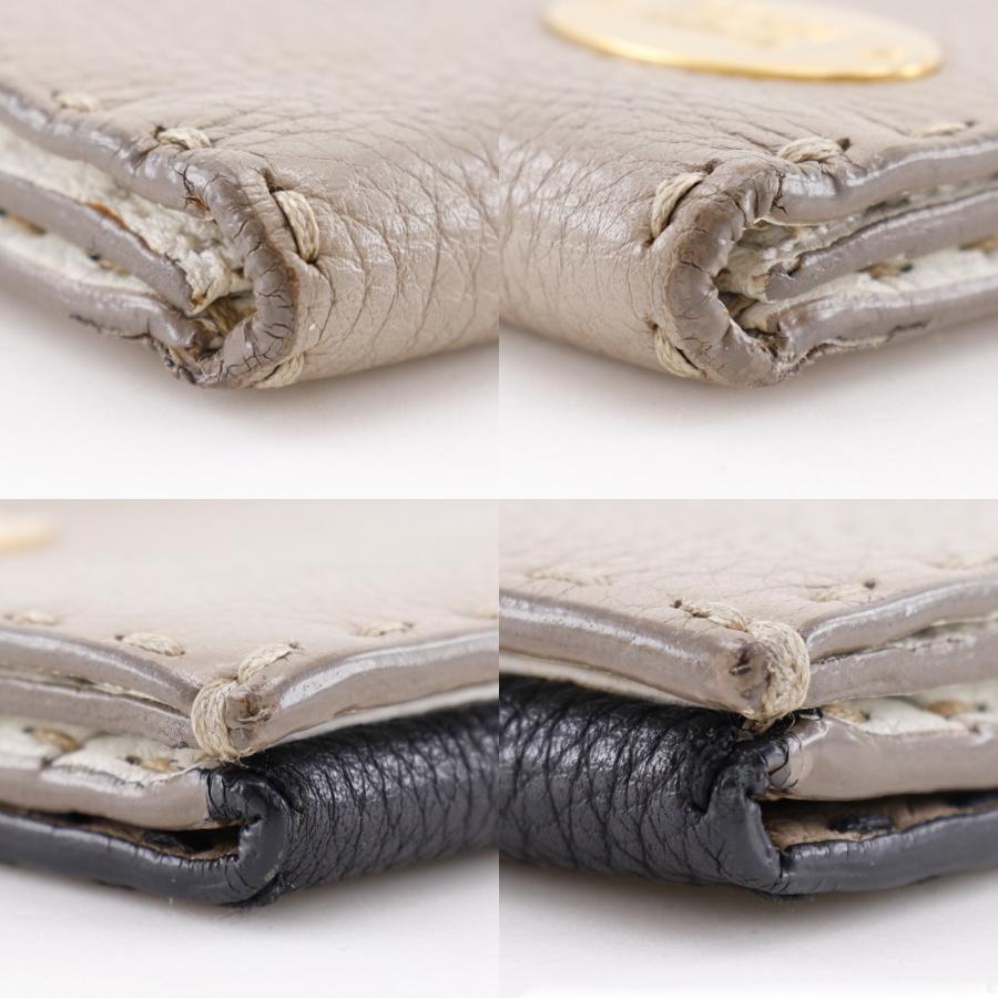 【FENDI】フェンディ セレリア Wホック2つ折り 8M0144 レザー グレー レディース 長財布 FENDI（フェンディ） セレリア Wホック2つ折り 8M0144 長財布 レザー