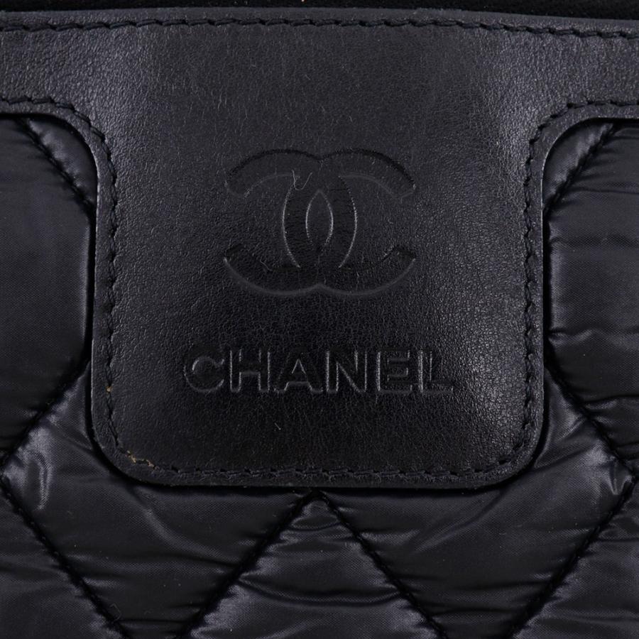 CHANEL シャネル コココクーン スモールトート リバーシブル A48610 ハンドバッグ ナイロン 黒 レディース【S142425983】中古の画像