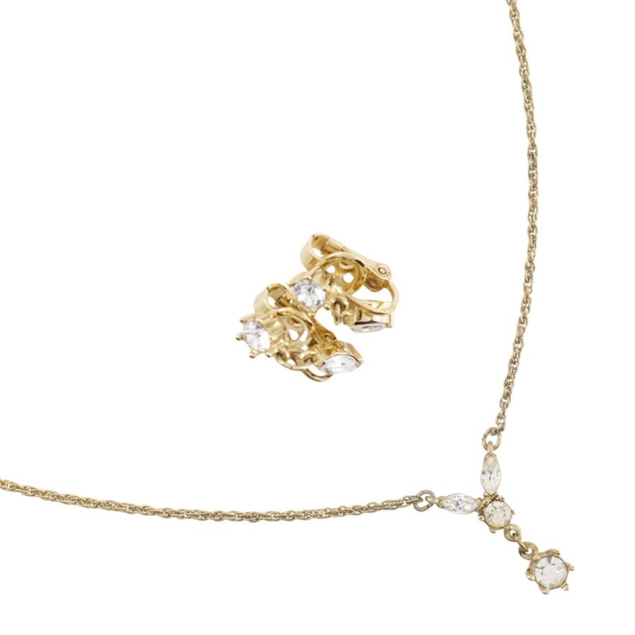 NINA RICCI ニナリッチ イヤリングセット ネックレス 金メッキ×ライン