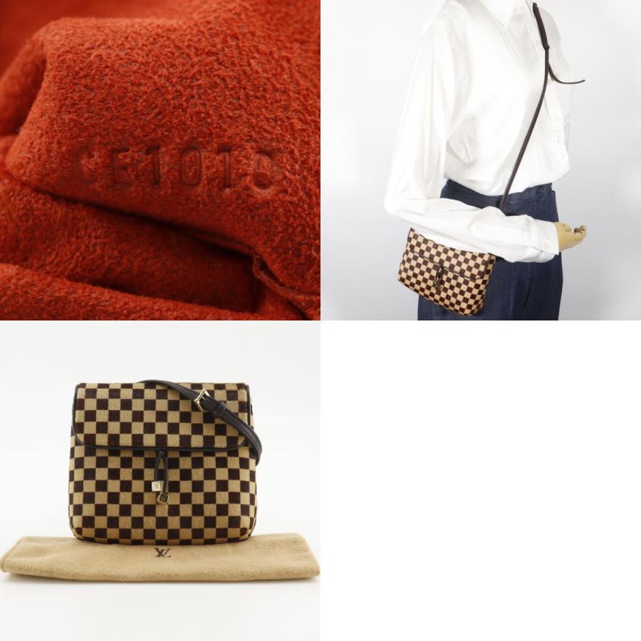 LOUIS VUITTON ダミエ ハラコ ソバージュ ガゼル ショルダーバック
