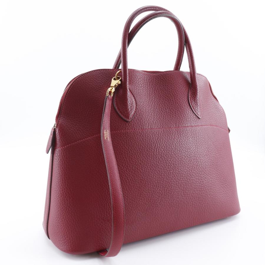 HERMES エルメス ボリード35 □O ハンドバッグ アルデンヌ 赤