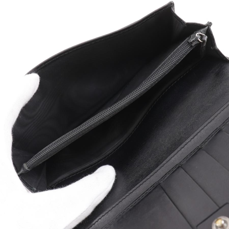 GUCCI（グッチ） GG 146229 長財布 シマレザー 黒 ユニセックス