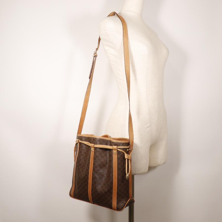CELINE セリーヌ マカダム 巾着 オールドセリーヌ ショルダーバッグ 