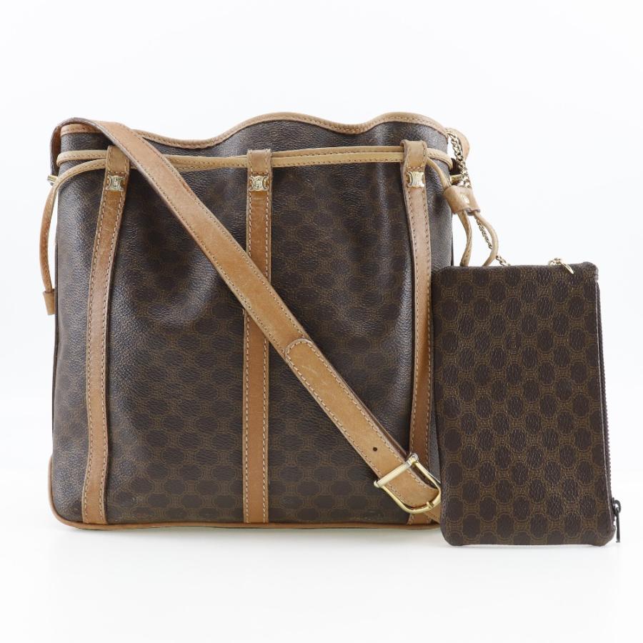 CELINE セリーヌ マカダム 巾着 オールドセリーヌ ショルダーバッグ 