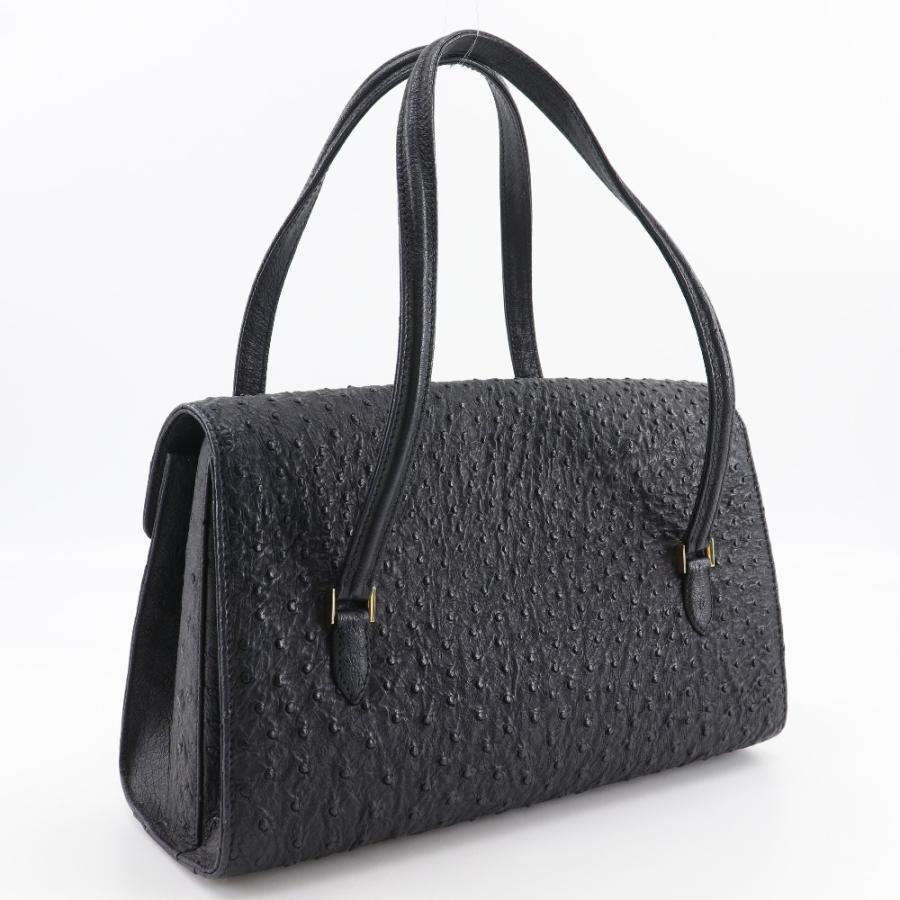 Bally（バリー） トートバッグ オーストリッチ 黒 レディース