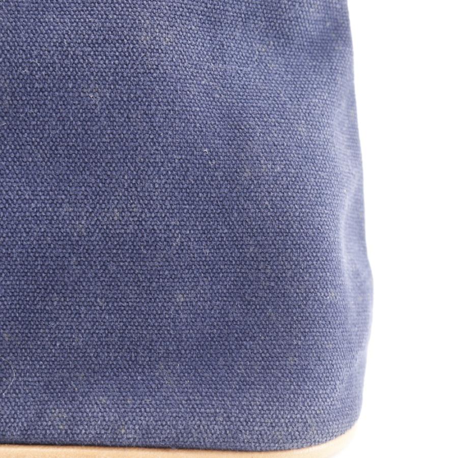 HERMES エルメス ボリードポーチ25 ポーチ コットンキャンバス 紺 ユニ