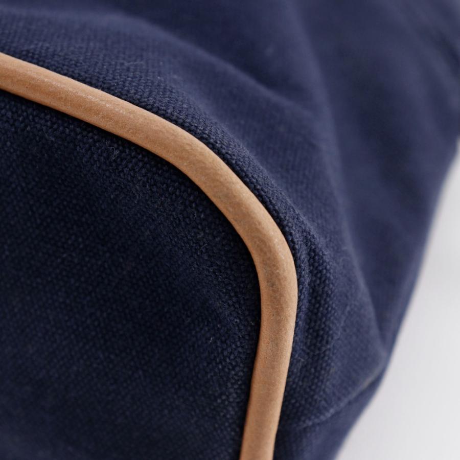 HERMES エルメス ボリードポーチ25 ポーチ コットンキャンバス 紺 ユニ