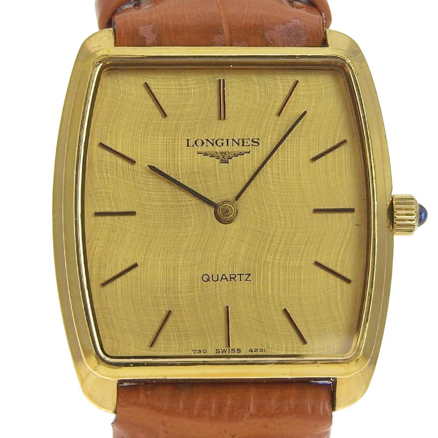 186005 動作未確認 LONGINES ロンジン 腕時計 ヴィンテージ ゴールド／ブラウン メンズ [0000000007708] LONGINES（ロンジン） 腕時計 ステンレススチール/レザー ゴールド