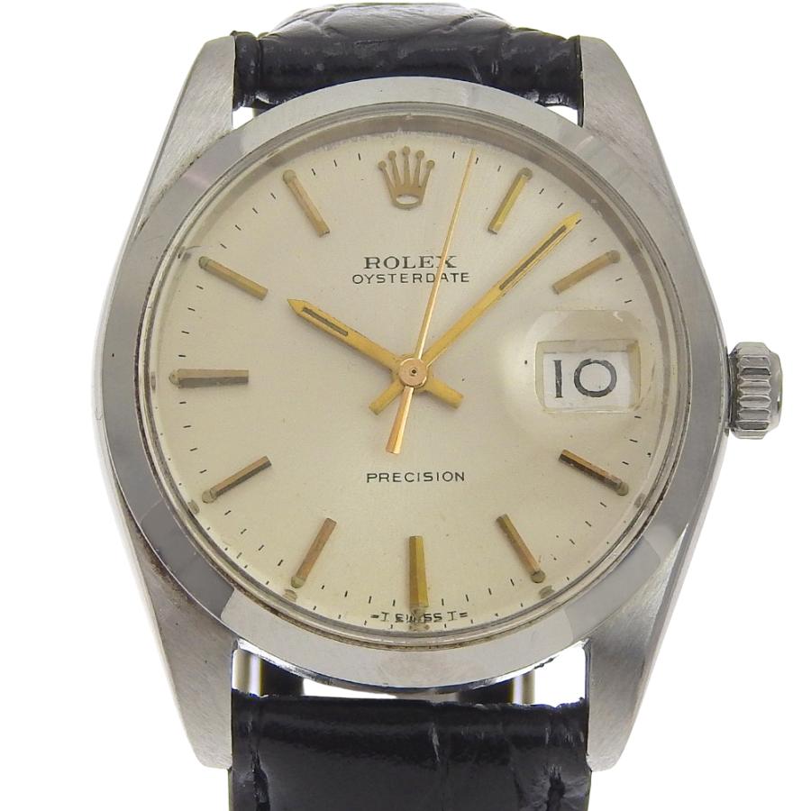 ロレックス ROLEX 6694 オイスターデイト プレシジョン 22*****（1967年頃） 腕時計 シルバー文字盤 レディース【中古】 ROLEX - ロレックス ROLEX 6694 オイスターデイト プレシジョン 22
