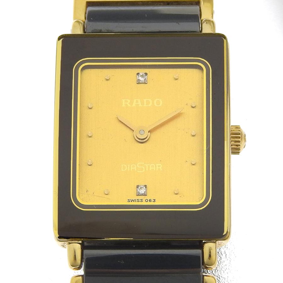 ★美品！RADOラドー ダイヤスター ゴールドレディース腕時計　動作良好 RADO（ラドー） ダイヤスター 2Pダイヤ 153.0249.3 腕時計 金メッキ