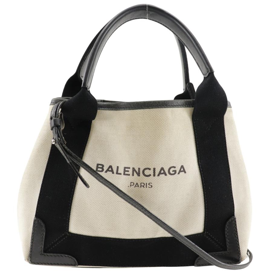 BALENCIAGA（バレンシアガ） ネイビーカバス XS ハンドバッグ コットン 