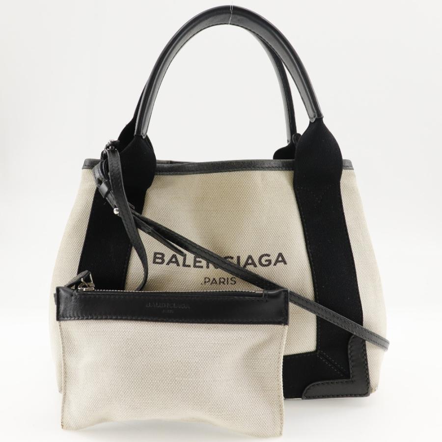 BALENCIAGA（バレンシアガ） ネイビーカバス XS ハンドバッグ コットン