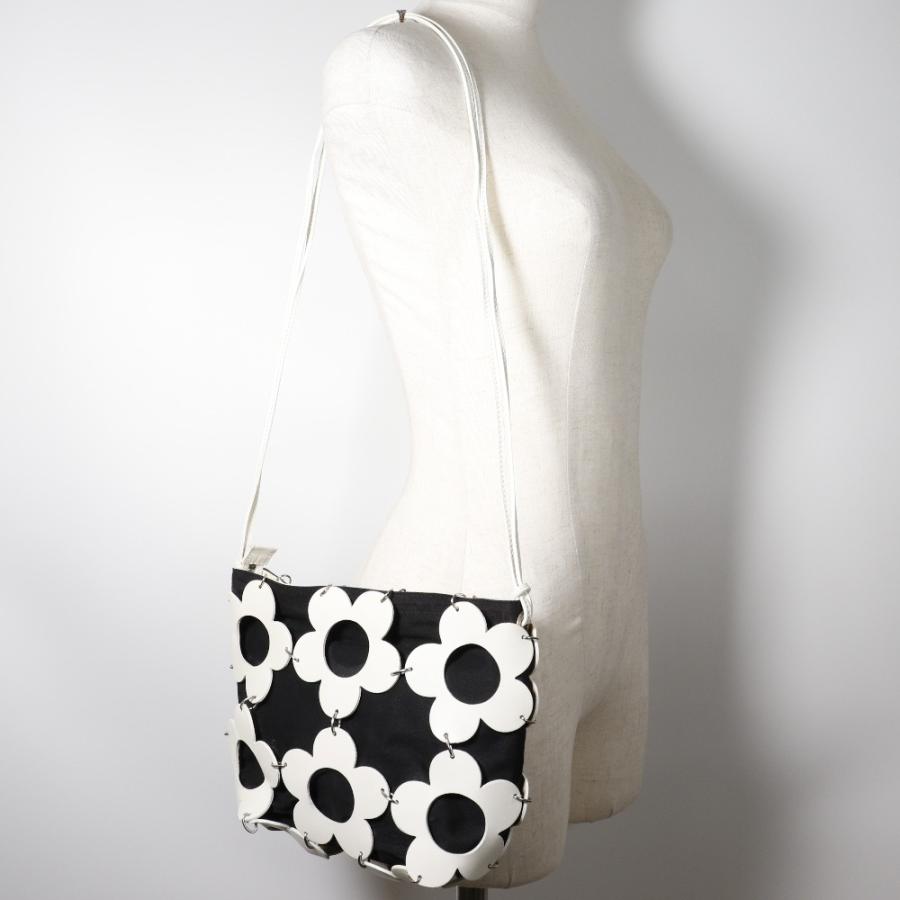 CELINE（セリーヌ） フラワー ショルダーバッグ レザー×キャンバス 