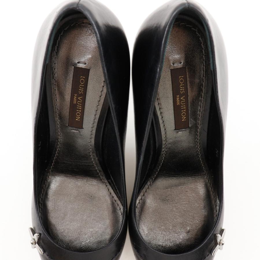 LOUIS VUITTON◇パンプス/35.5/BLK/モノグラムフラワー
